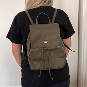guess olive green backpack